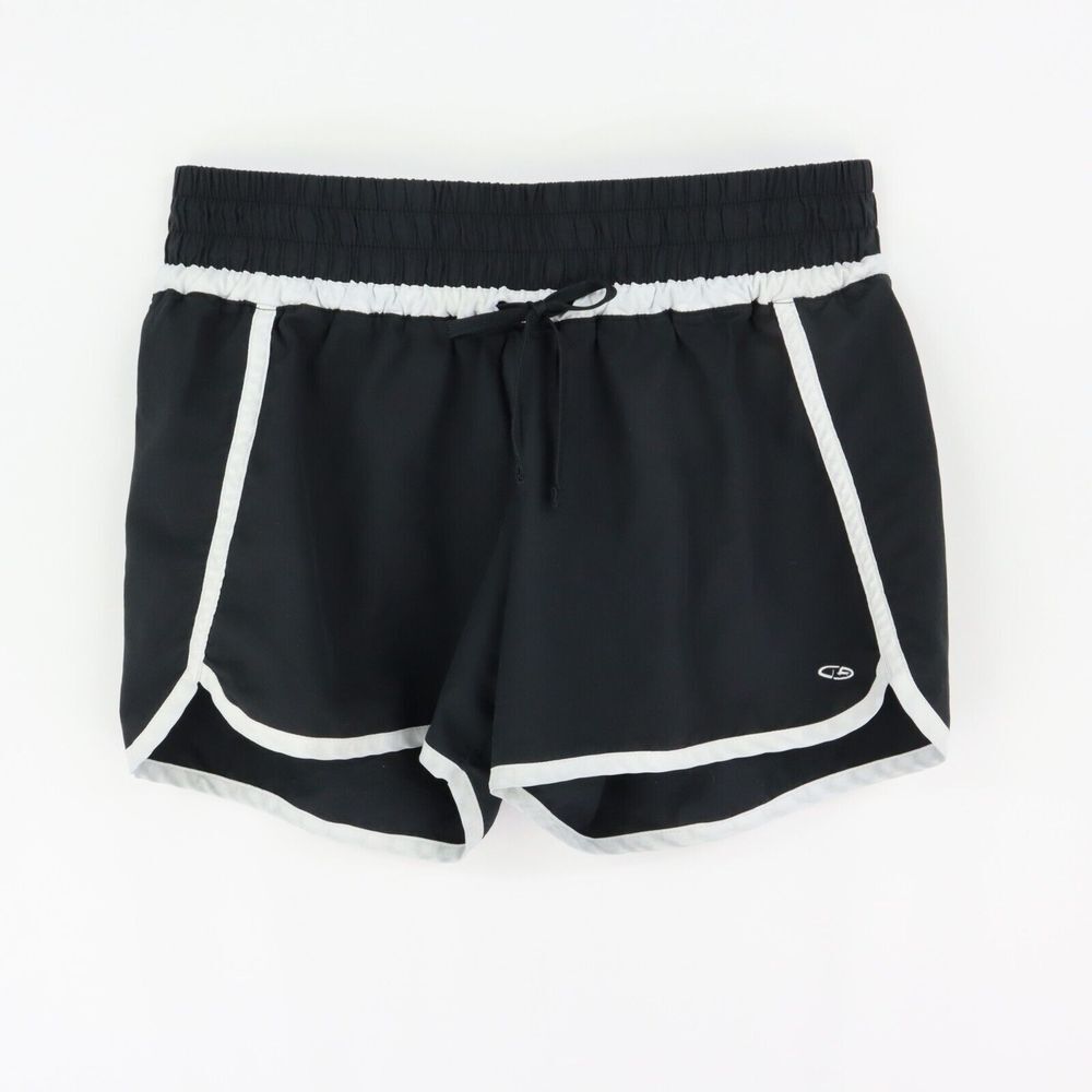 c9 by Champion Athletic Shorts‎ Womens Sz M Black White Elastic Waist Drawstring